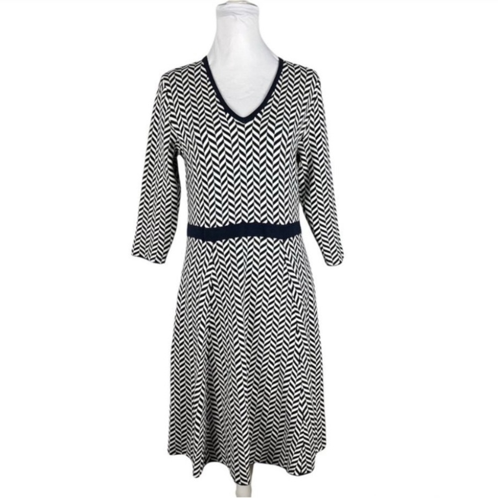 Boden Knit Midi Dress "Lucinda" Sz 12R US 3/4 sleeves - Picture 2 of 7